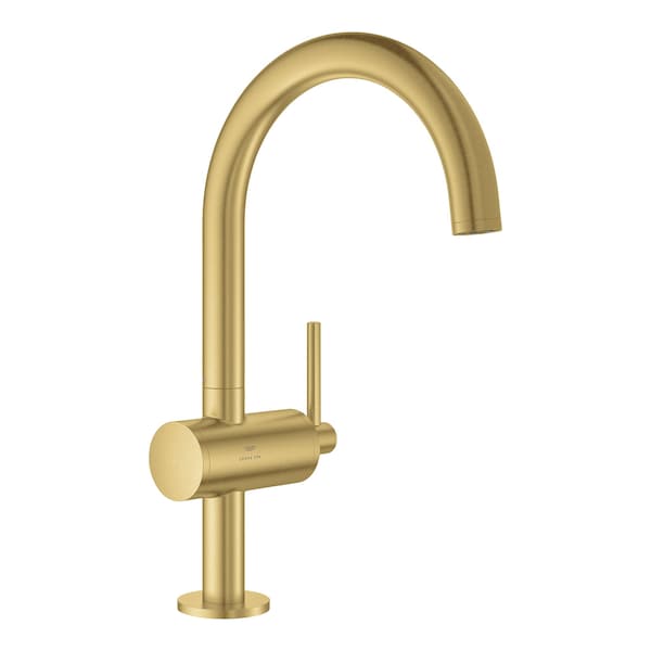 Single Hole Single-Handle L-Size Bathroom Faucet 1.2 Gpm, Gold